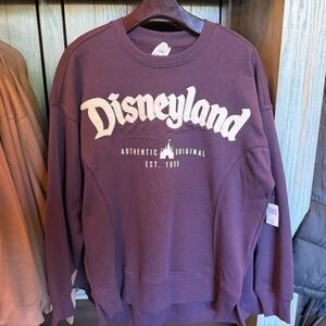DisneyParks 2025 Disneyland Authentic  Purple Sweatshirt Pullover  Size L NWOT
